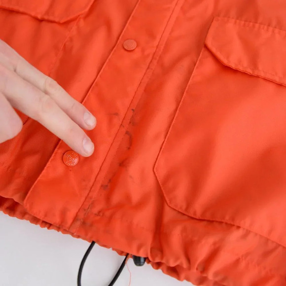 Vintage Polo Jeans Co. Ralph Lauren Orange Zip Up Rain Coat Size Medium - Picture 14 of 14